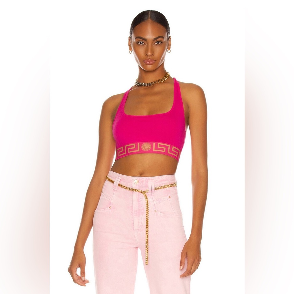 WORN ONCE *VERSACE* Greca border scoop bralette